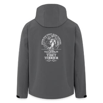 TIBET TERRIER Schutzengel Hundespruch Wilsigns - Recycelte Männer Softshell-Jacke von Stanley/Stella - Anthrazit - Hinten - AI Model Male 185 light (185cm)