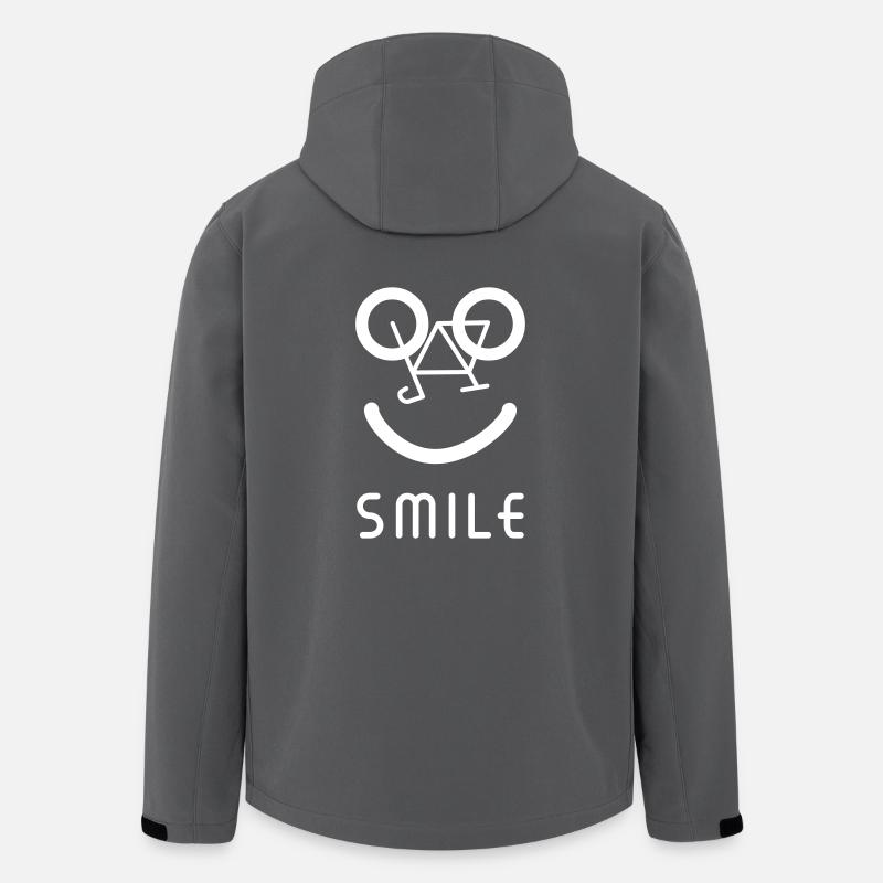Smile - Radfahrer - lachen - grinsen - Recycelte Männer Softshell-Jacke von Stanley/Stella - Anthrazit