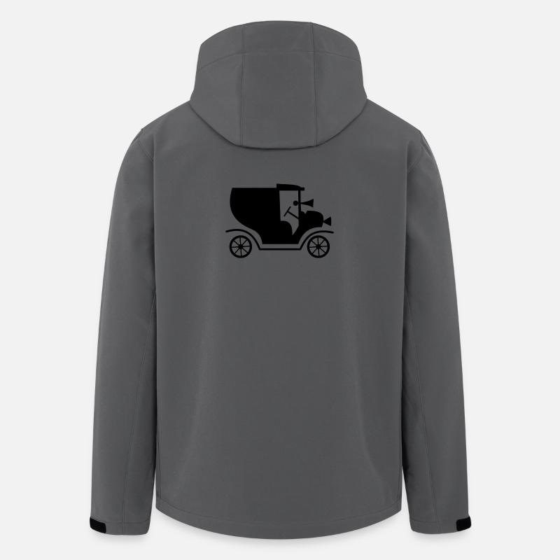 Auto Retro Automobil Oldtimer - Recycelte Männer Softshell-Jacke von Stanley/Stella - Anthrazit