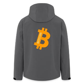 bit coin - Recycelte Männer Softshell-Jacke von Stanley/Stella - Anthrazit - Hinten - AI Model Male 185 light (185cm)
