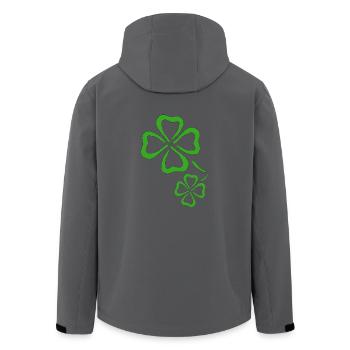 kleeblatt glueck shamrock luck four leaf clover23 - Recycelte Männer Softshell-Jacke von Stanley/Stella - Anthrazit - Hinten - AI Model Male 185 light (185cm)