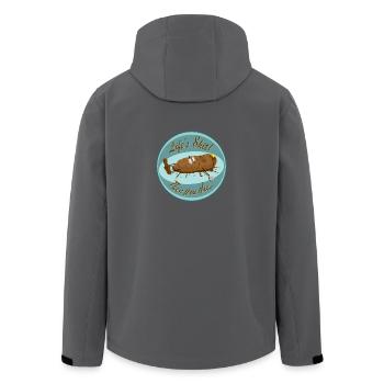 Die Scheiße des Lebens! - Recycelte Männer Softshell-Jacke von Stanley/Stella - Anthrazit - Hinten - AI Model Male 185 light (185cm)