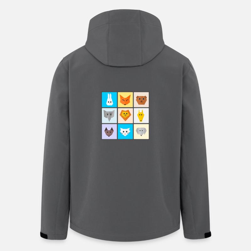 animals - Men’s Recycled Softshell Jacket Discoverer by Stanley/Stella - anthracite