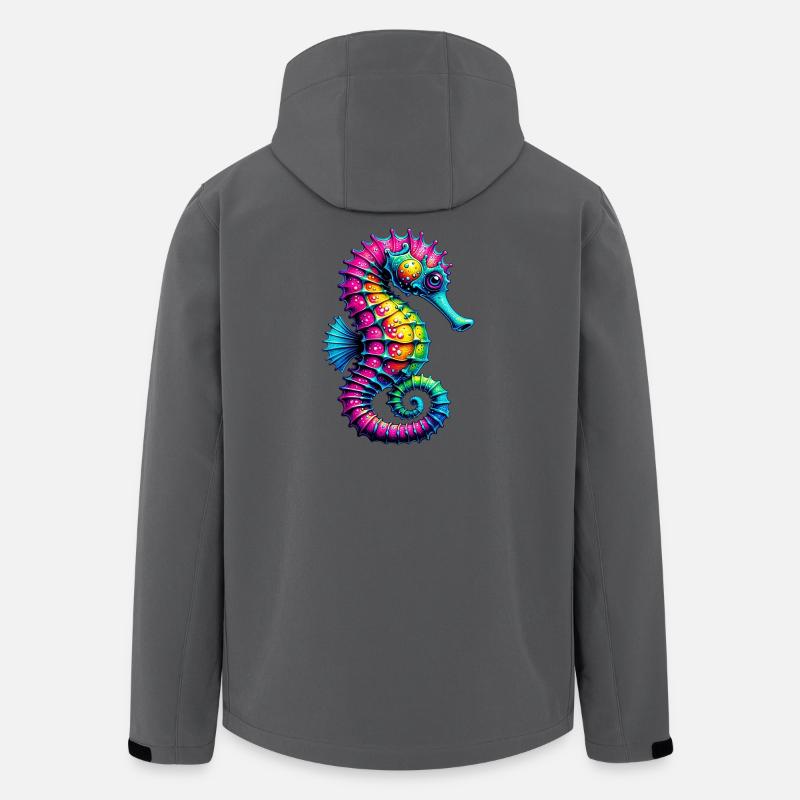 Seepferdchen - Recycelte Männer Softshell-Jacke von Stanley/Stella - Anthrazit