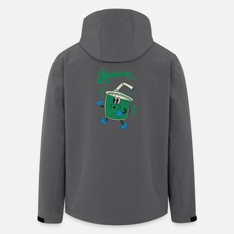 Its Matcha Time - Recycelte Männer Softshell-Jacke von Stanley/Stella - Anthrazit