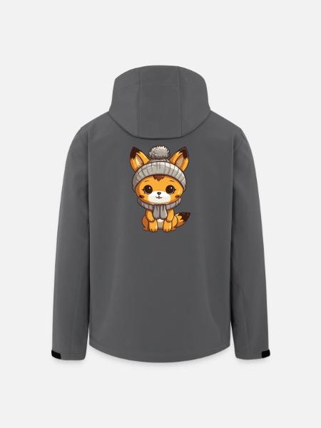 Bande dessinée d’hiver Fox - Veste softshell homme en polyester recyclé Stanley/Stella - charbon