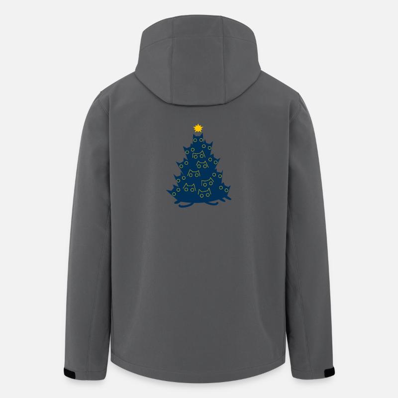 Weihnachten Katzen Katze Tannenbaum Geschenk - Recycelte Männer Softshell-Jacke von Stanley/Stella - Anthrazit