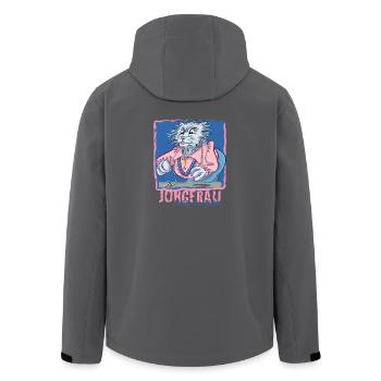 Sternzeichen - Jungfrau - Recycelte Männer Softshell-Jacke von Stanley/Stella - Anthrazit - Hinten - AI Model Male 185 light (185cm)