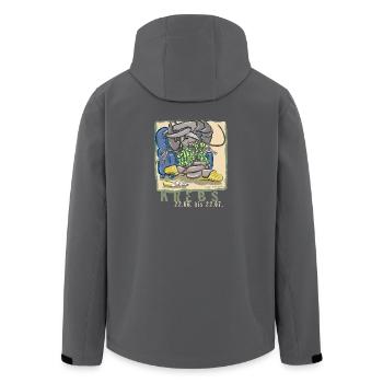 Sternzeichen-Krebs - Recycelte Männer Softshell-Jacke von Stanley/Stella - Anthrazit - Hinten - AI Model Male 185 light (185cm)