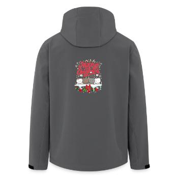 Süße Weihnachtskatze - Süße Weihnachtskatze - Recycelte Männer Softshell-Jacke von Stanley/Stella - Anthrazit - Hinten - AI Model Male 185 light (185cm)