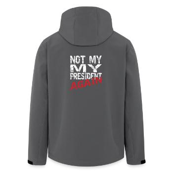 Not my president again. - Recycelte Männer Softshell-Jacke von Stanley/Stella - Anthrazit - Hinten - AI Model Male 185 light (185cm)