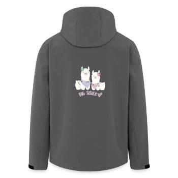 Schwester - Recycelte Männer Softshell-Jacke von Stanley/Stella - Anthrazit - Hinten - AI Model Male 185 light (185cm)