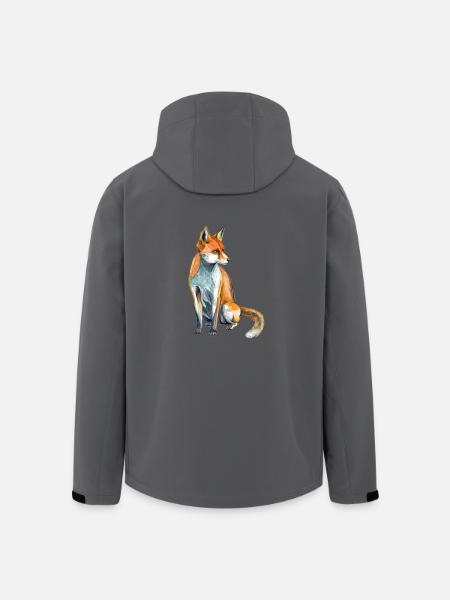Fuchs - Recycelte Männer Softshell-Jacke von Stanley/Stella - Anthrazit