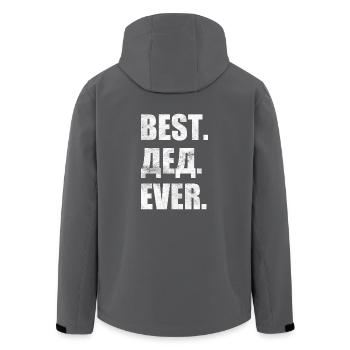 Best. Дед. ever. лучший. Батя. навсегда. Russisch - Recycelte Männer Softshell-Jacke von Stanley/Stella - Anthrazit - Hinten - AI Model Male 185 light (185cm)