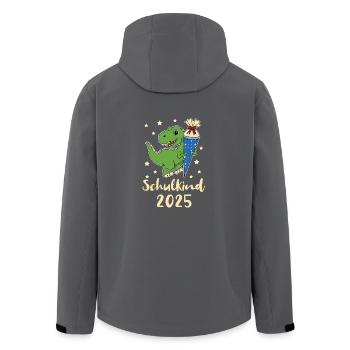 Schulkind 2025 Dino mit Zuckertüte - Recycelte Männer Softshell-Jacke von Stanley/Stella - Anthrazit - Hinten - AI Model Male 185 light (185cm)