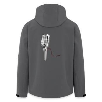 Mikrofon - Recycelte Männer Softshell-Jacke von Stanley/Stella - Anthrazit - Hinten - AI Model Male 185 light (185cm)