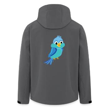 vogel voegel birds animal tiere parrot papagei9 - Recycelte Männer Softshell-Jacke von Stanley/Stella - Anthrazit - Hinten - AI Model Male 185 light (185cm)