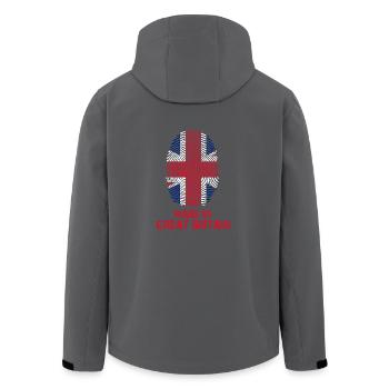 Großbritannien Flagge - Made in Great Britain Gesc - Recycelte Männer Softshell-Jacke von Stanley/Stella - Anthrazit - Hinten - AI Model Male 185 light (185cm)