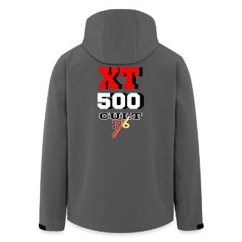 XT 500 Enduro Kult Motorrad - Recycelte Männer Softshell-Jacke von Stanley/Stella - Anthrazit - Hinten - AI Model Male 185 light (185cm)