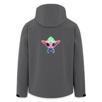 Polygon-Alien - Recycelte Männer Softshell-Jacke von Stanley/Stella - Anthrazit - Hinten - AI Model Male 185 light (185cm)
