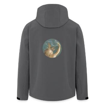 Daphne wird zu einem Lorbeerbaum - Recycelte Männer Softshell-Jacke von Stanley/Stella - Anthrazit - Hinten - AI Model Male 185 light (185cm)