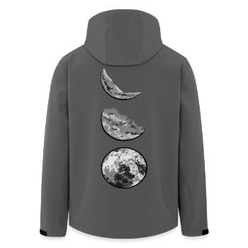 Mondphasen - Recycelte Männer Softshell-Jacke von Stanley/Stella - Anthrazit - Hinten - AI Model Male 185 light (185cm)