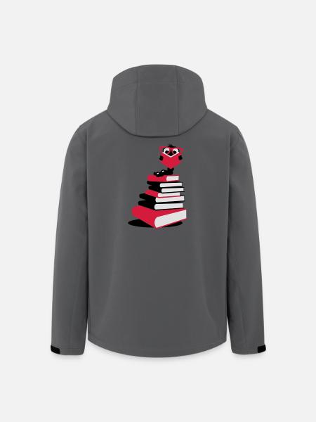 A bookworm reading - Men’s Recycled Softshell Jacket by Stanley/Stella - anthracite