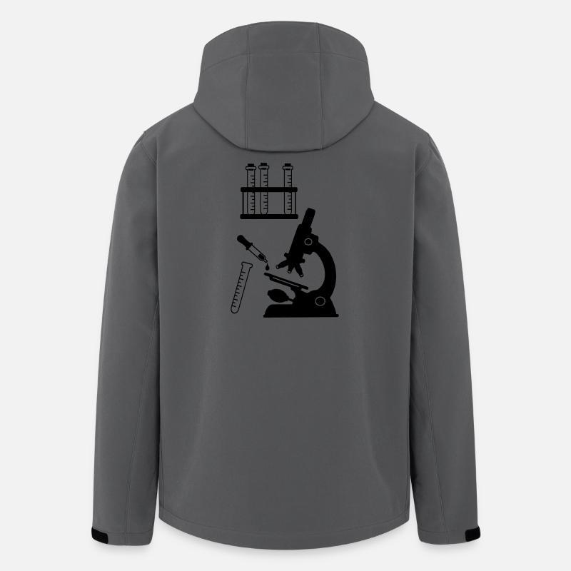 Recherche en laboratoire de microscope - Veste softshell homme en polyester recyclé Stanley/Stella - charbon