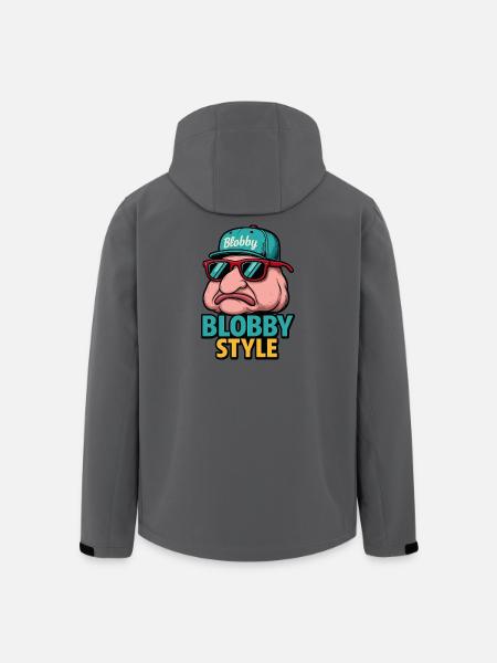 Blobby Style Cartoon Tee - Men’s Recycled Softshell Jacket by Stanley/Stella - anthracite