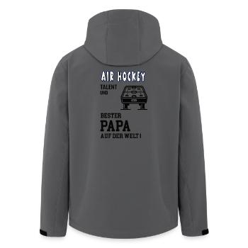 Air Hockey Spieler Airhockey Papa Vater Mann - Recycelte Männer Softshell-Jacke von Stanley/Stella - Anthrazit - Hinten - AI Model Male 185 light (185cm)