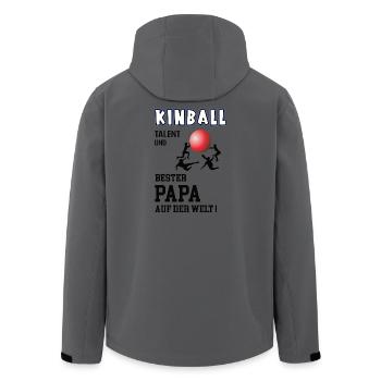 Kinball Spieler Kinballer Papa Vater Mann - Recycelte Männer Softshell-Jacke von Stanley/Stella - Anthrazit - Hinten - AI Model Male 185 light (185cm)