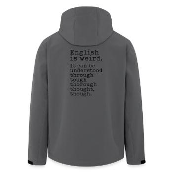 English is weird - Recycelte Männer Softshell-Jacke von Stanley/Stella - Anthrazit - Hinten - AI Model Male 185 light (185cm)