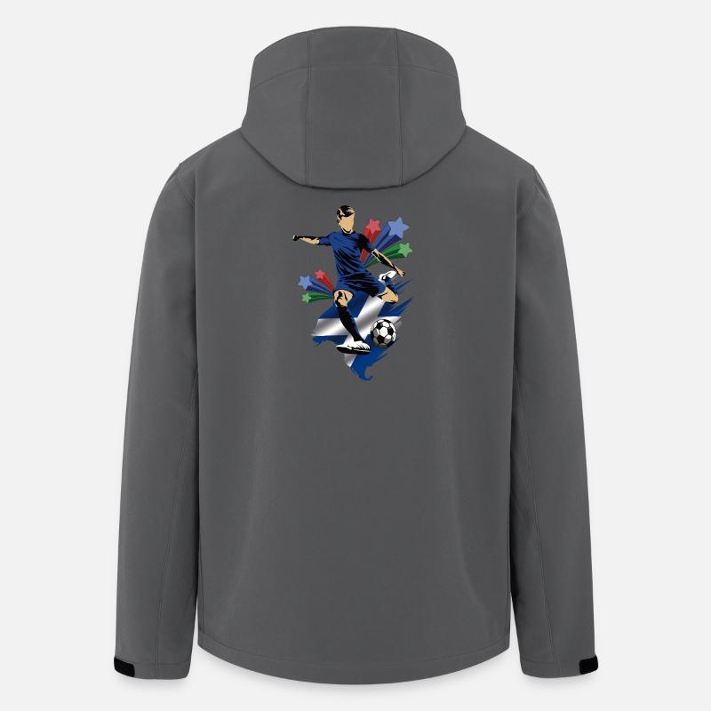 Escocia - Écosse - Drapeaux - Veste softshell homme en polyester recyclé Stanley/Stella - charbon
