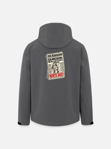 Rente 2027 Wecker entlassen - Recycelte Männer Softshell-Jacke von Stanley/Stella - Anthrazit