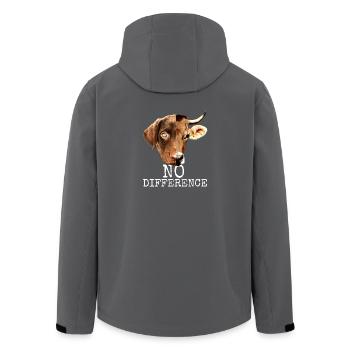 No Difference Pro Vegan Vegetarier Tierschutz - Recycelte Männer Softshell-Jacke von Stanley/Stella - Anthrazit - Hinten - AI Model Male 185 light (185cm)