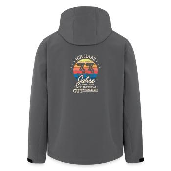 33. Geburtstag Geschenk Habe 33 Jahre Gebraucht - Recycelte Männer Softshell-Jacke von Stanley/Stella - Anthrazit - Hinten - AI Model Male 185 light (185cm)
