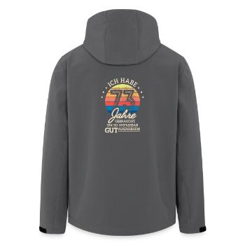 73. Geburtstag Geschenk Habe 73 Jahre Gebraucht - Recycelte Männer Softshell-Jacke von Stanley/Stella - Anthrazit - Hinten - AI Model Male 185 light (185cm)