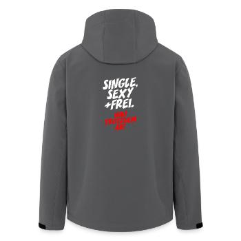 Single Sexy Hau Trotzdem Ab Anti Flirt Anmachen - Recycelte Männer Softshell-Jacke von Stanley/Stella - Anthrazit - Hinten - AI Model Male 185 light (185cm)