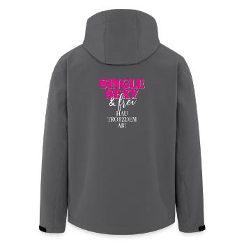 Single Sexy Hau Trotzdem Ab Anti Flirt Anmachen - Recycelte Männer Softshell-Jacke von Stanley/Stella - Anthrazit - Hinten - AI Model Male 185 light (185cm)