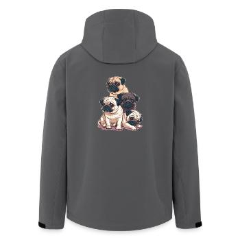 Mops Stapel - Recycelte Männer Softshell-Jacke von Stanley/Stella - Anthrazit - Hinten - AI Model Male 185 light (185cm)