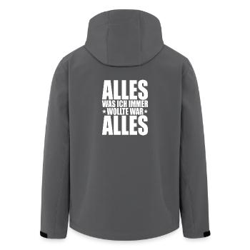 Alles Was Ich Immer Wollte War Alles! Ironie Alles - Recycelte Männer Softshell-Jacke von Stanley/Stella - Anthrazit - Hinten - AI Model Male 185 light (185cm)