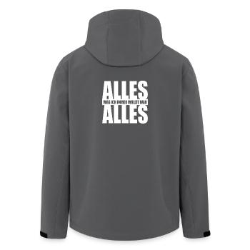 Alles Was Ich Immer Wollte War Alles! Ironie Alles - Recycelte Männer Softshell-Jacke von Stanley/Stella - Anthrazit - Hinten - AI Model Male 185 light (185cm)