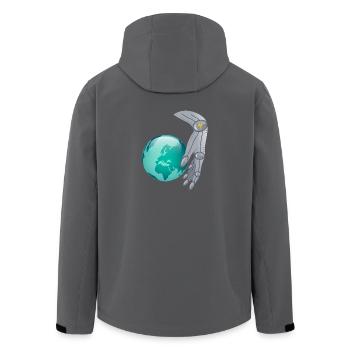 Weltall Alien greift nach Weltherrschaft - Recycelte Männer Softshell-Jacke von Stanley/Stella - Anthrazit - Hinten - AI Model Male 185 light (185cm)
