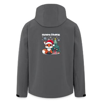 Weihnachten Fuchs Weihnachtsbaum Kinder Niedlich - Recycelte Männer Softshell-Jacke von Stanley/Stella - Anthrazit - Hinten - AI Model Male 185 light (185cm)