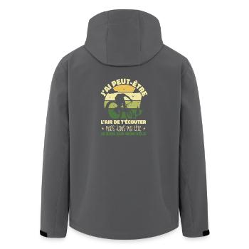Radfahren In meinem Kopf Ich bin auf meinem Fahrrad Humor - Recycelte Männer Softshell-Jacke von Stanley/Stella - Anthrazit - Hinten - AI Model Male 185 light (185cm)
