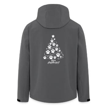 Merry Catmas Weihnachten Pfoten Weihnachtsbaum Süß - Recycelte Männer Softshell-Jacke von Stanley/Stella - Anthrazit - Hinten - AI Model Male 185 light (185cm)