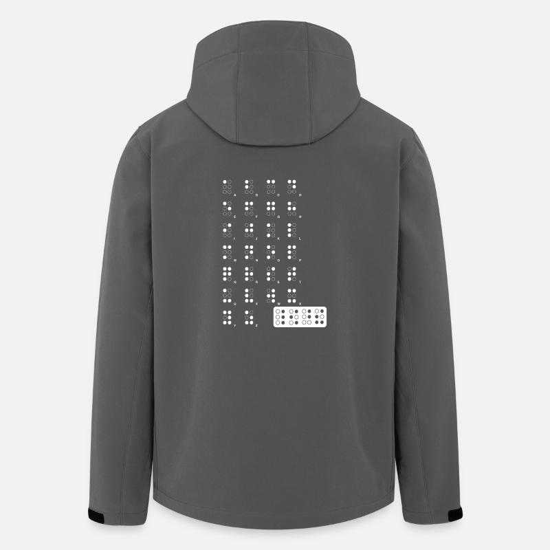 braille wite - Veste softshell homme en polyester recyclé Stanley/Stella - charbon