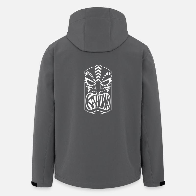 KAHUNA Tiki Kopf - Recycelte Männer Softshell-Jacke von Stanley/Stella - Anthrazit