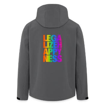 cooles Legilze Happiness T-Shirt Spruch - Recycelte Männer Softshell-Jacke von Stanley/Stella - Anthrazit - Hinten - AI Model Male 185 light (185cm)
