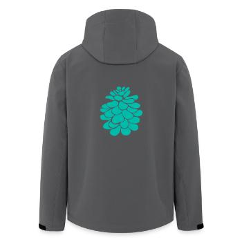 grüne Pinienpfaifel - Recycelte Männer Softshell-Jacke von Stanley/Stella - Anthrazit - Hinten - AI Model Male 185 light (185cm)